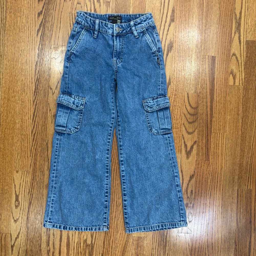 Silver Jeans Olivia Wide Leg High Rise Cargo Girls